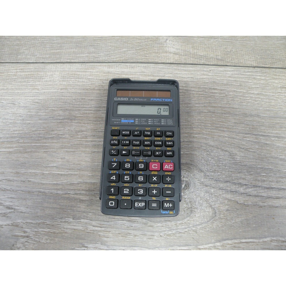 CASIO fx-260SOLAR Scientific Calculator Fraction Solar Powered Vintage Working